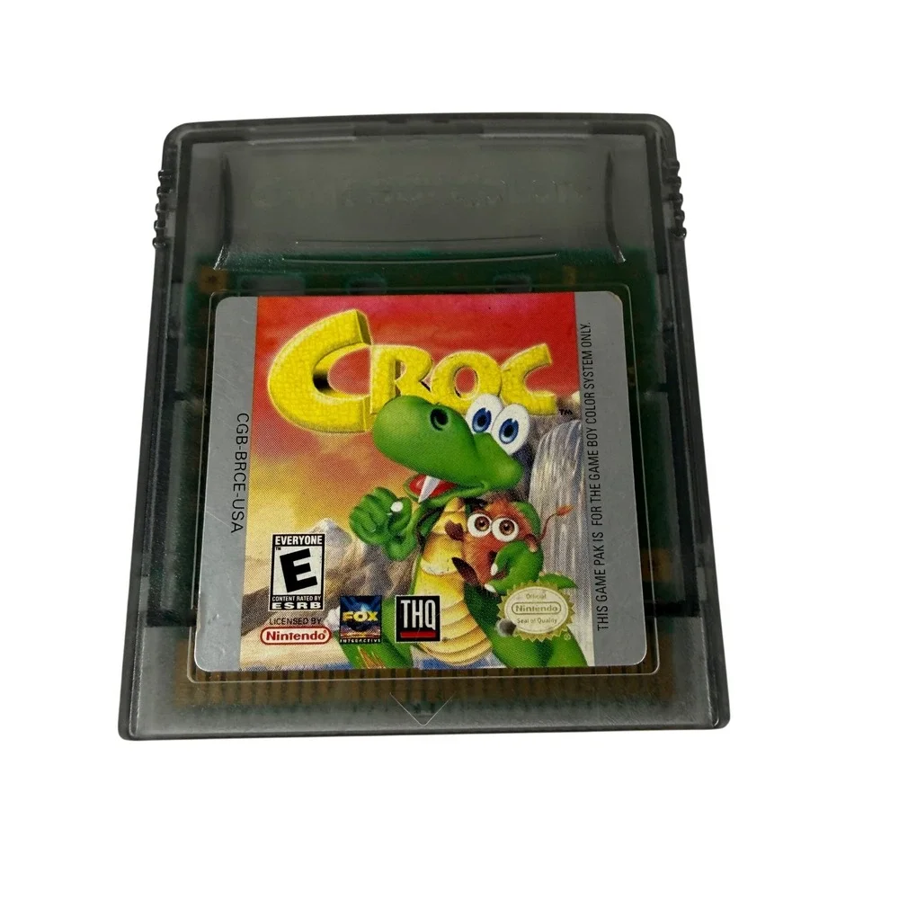 Nintendo Game Boy Color Croc Legend of the Gobbos Grey Retro Video Game CGB-BRCE